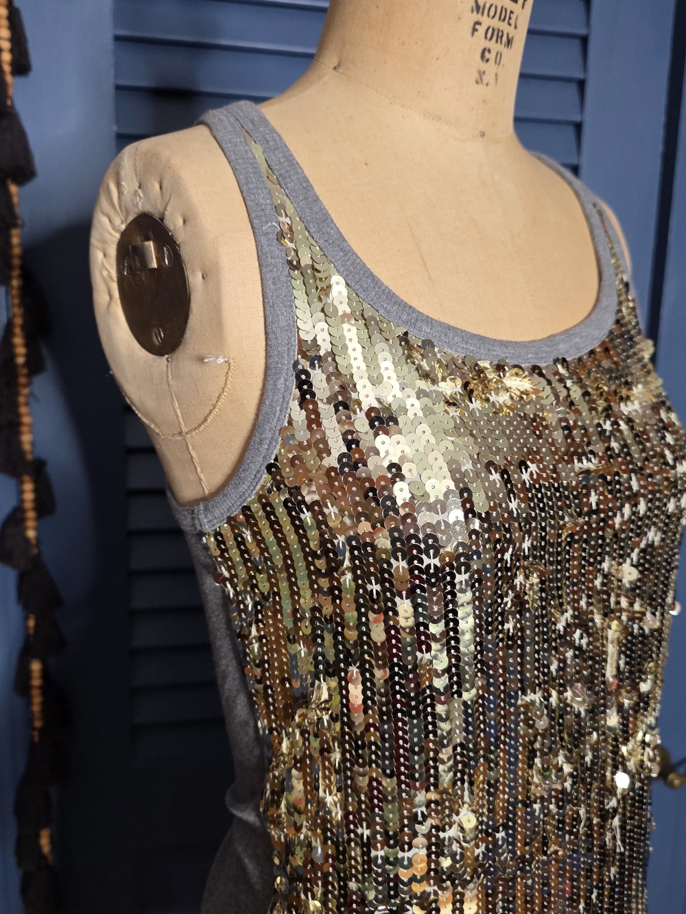Dolce & Gabbana Gold Sequin Tank Mini Dress - Picture 15 of 16